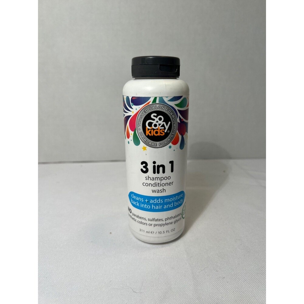 So Cozy Kids 3 in 1 Shampoo + Conditioner + Body Wash, 10.5 fl oz, Hair and Body